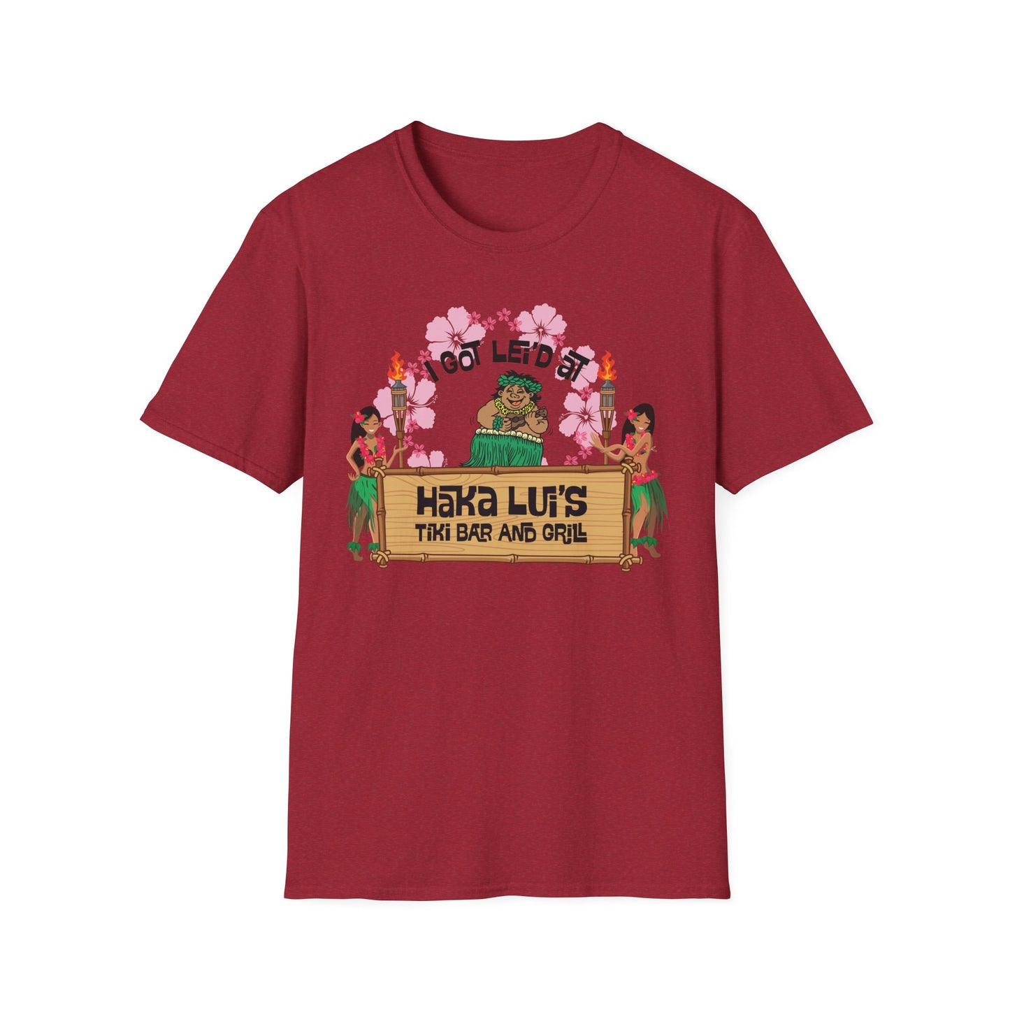 Big Back "I Got Lei'd" T-Shirt with Haka LUI's Grill Design, Casual Wear, Beach Vibes, Fun Gatherings, Summer BBQ, Unique Gift Idea