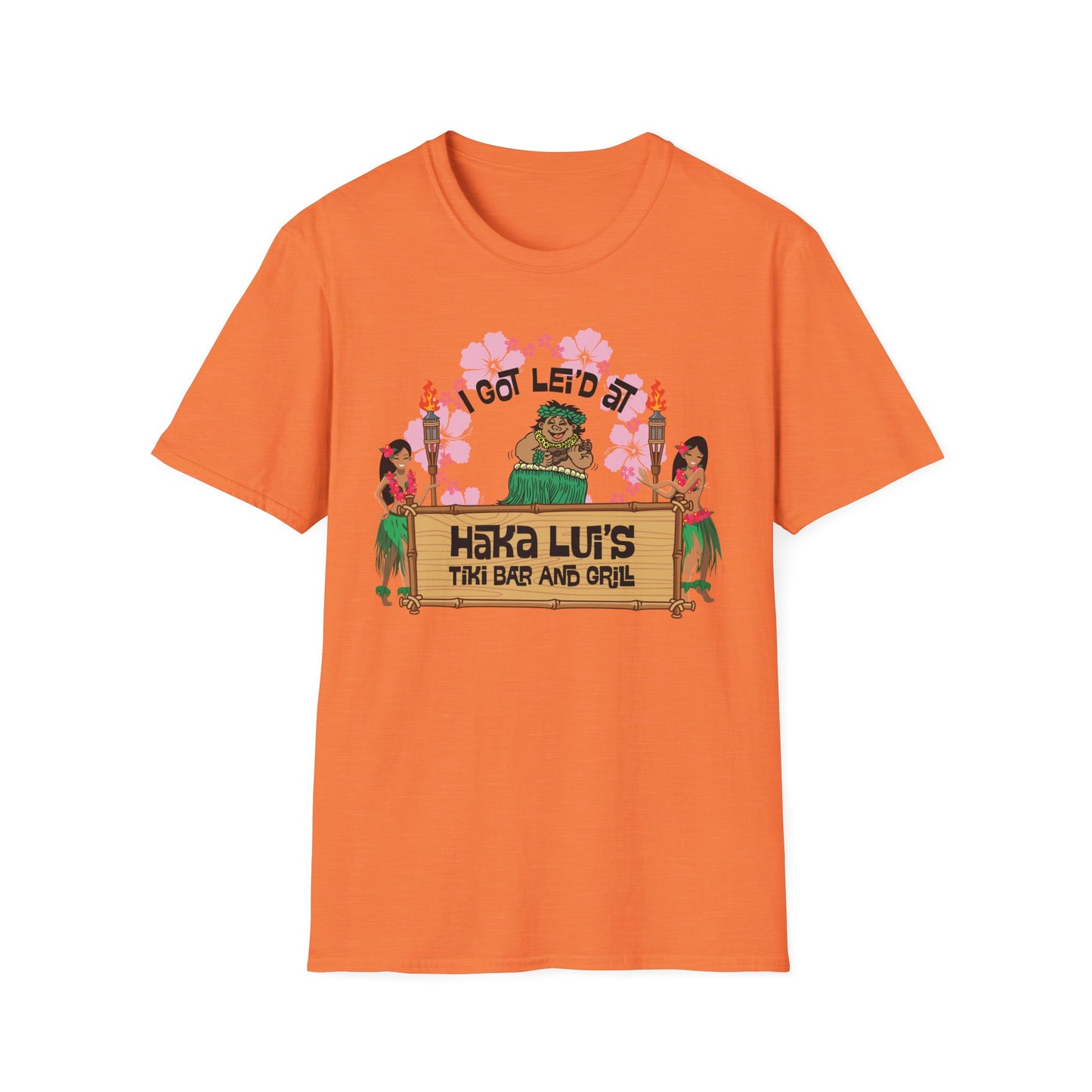Big Back "I Got Lei'd" T-Shirt with Haka LUI's Grill Design, Casual Wear, Beach Vibes, Fun Gatherings, Summer BBQ, Unique Gift Idea