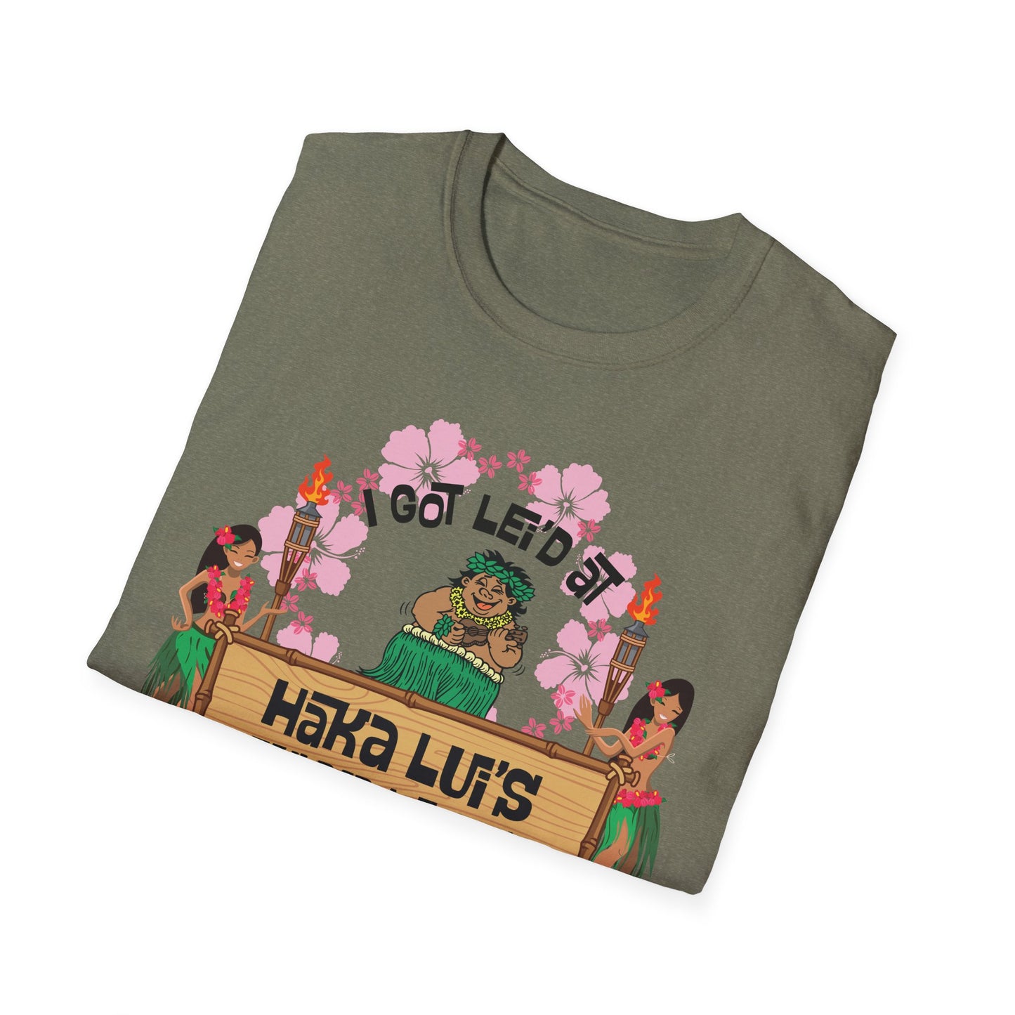 Big Back "I Got Lei'd" T-Shirt with Haka LUI's Grill Design, Casual Wear, Beach Vibes, Fun Gatherings, Summer BBQ, Unique Gift Idea