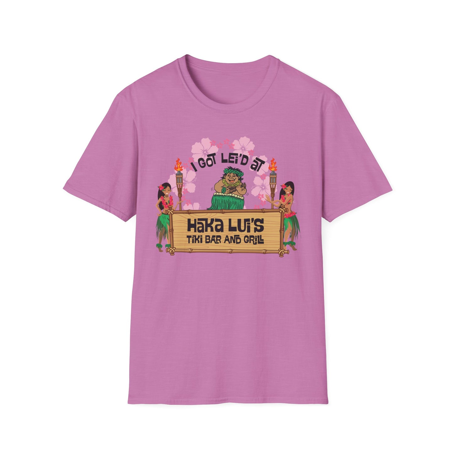 Big Back "I Got Lei'd" T-Shirt with Haka LUI's Grill Design, Casual Wear, Beach Vibes, Fun Gatherings, Summer BBQ, Unique Gift Idea