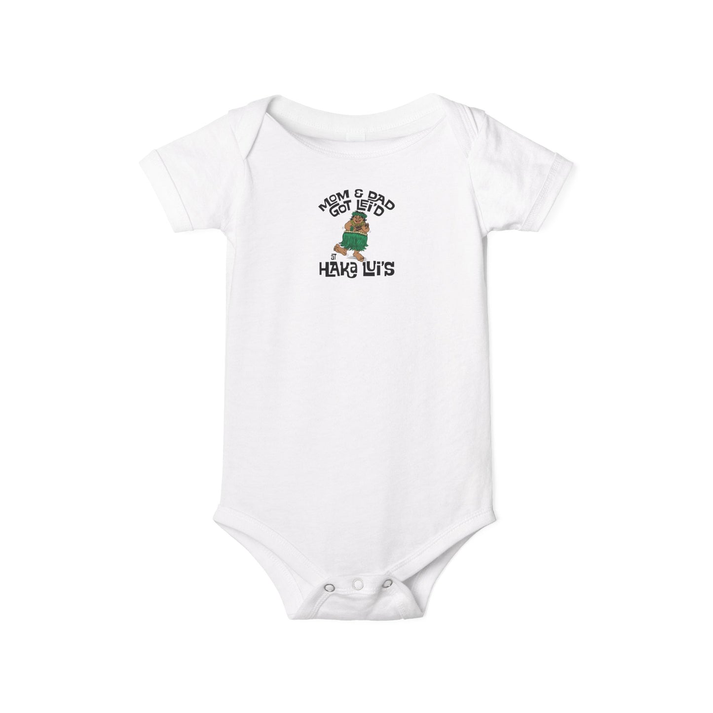 Mom & Dad Got Lei'd Infant Jersey One Piece