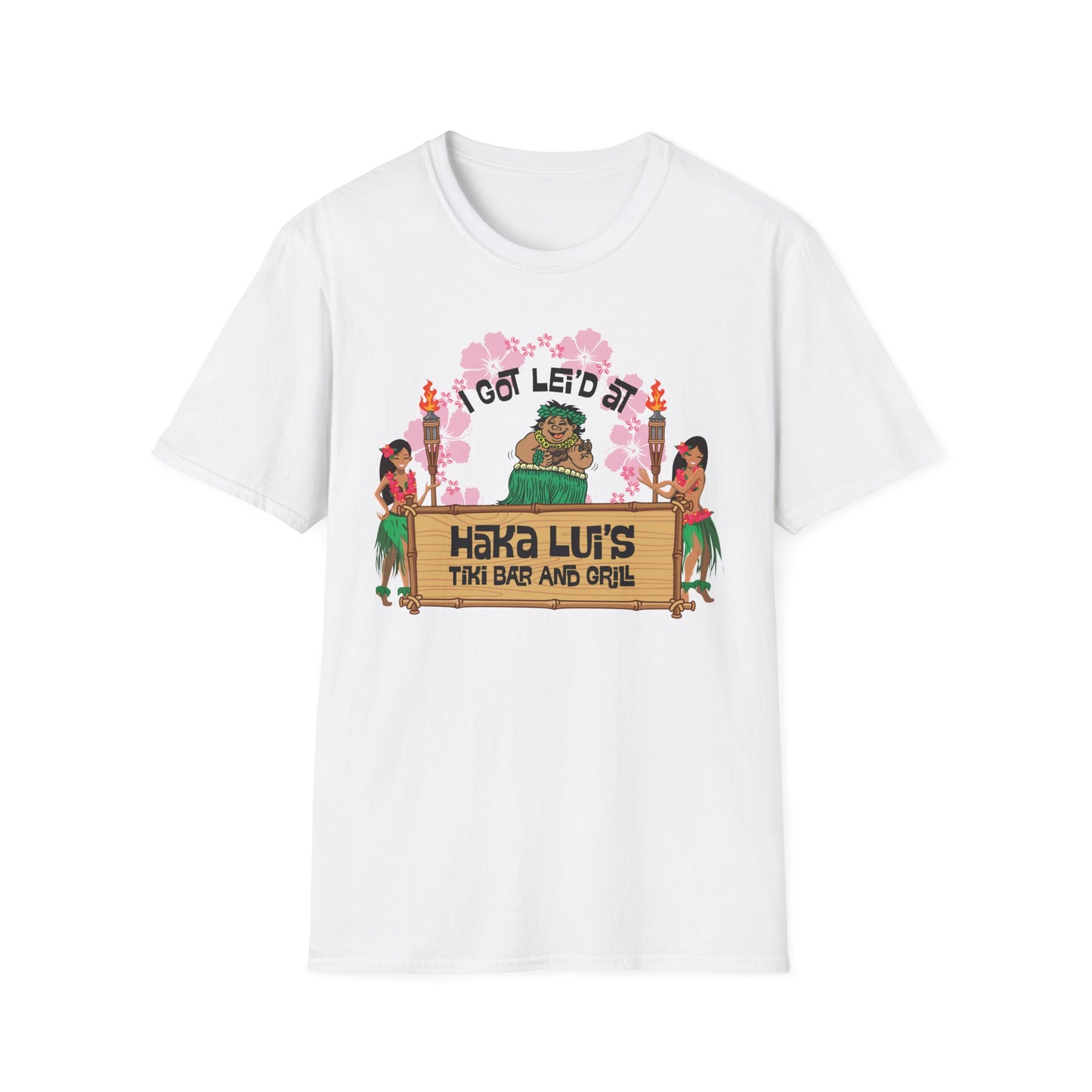Big Back "I Got Lei'd" T-Shirt with Haka LUI's Grill Design, Casual Wear, Beach Vibes, Fun Gatherings, Summer BBQ, Unique Gift Idea