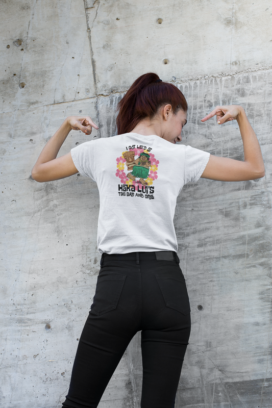 I Got Lei'd in the Ladies' V-Neck T-Shirt